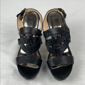 Marc Fisher Black Leather Heels Size 7M